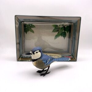 Takara Breezy Singers Blue Jay Bird Figurine Decor Motion Animated - SEE VIDEO